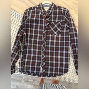 Heritage by Report Collection Slim Fit Plaid Shirt – Men’s Size Large